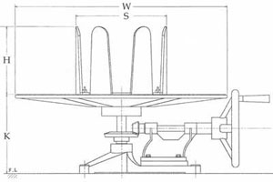 ワイヤー巻き取り機KR/寸法図