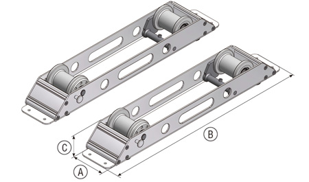 电缆卷筒滚轮（RollProfi Rail）尺寸图