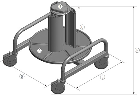 内线卷盘 (Roll Profi Vario) 尺寸图